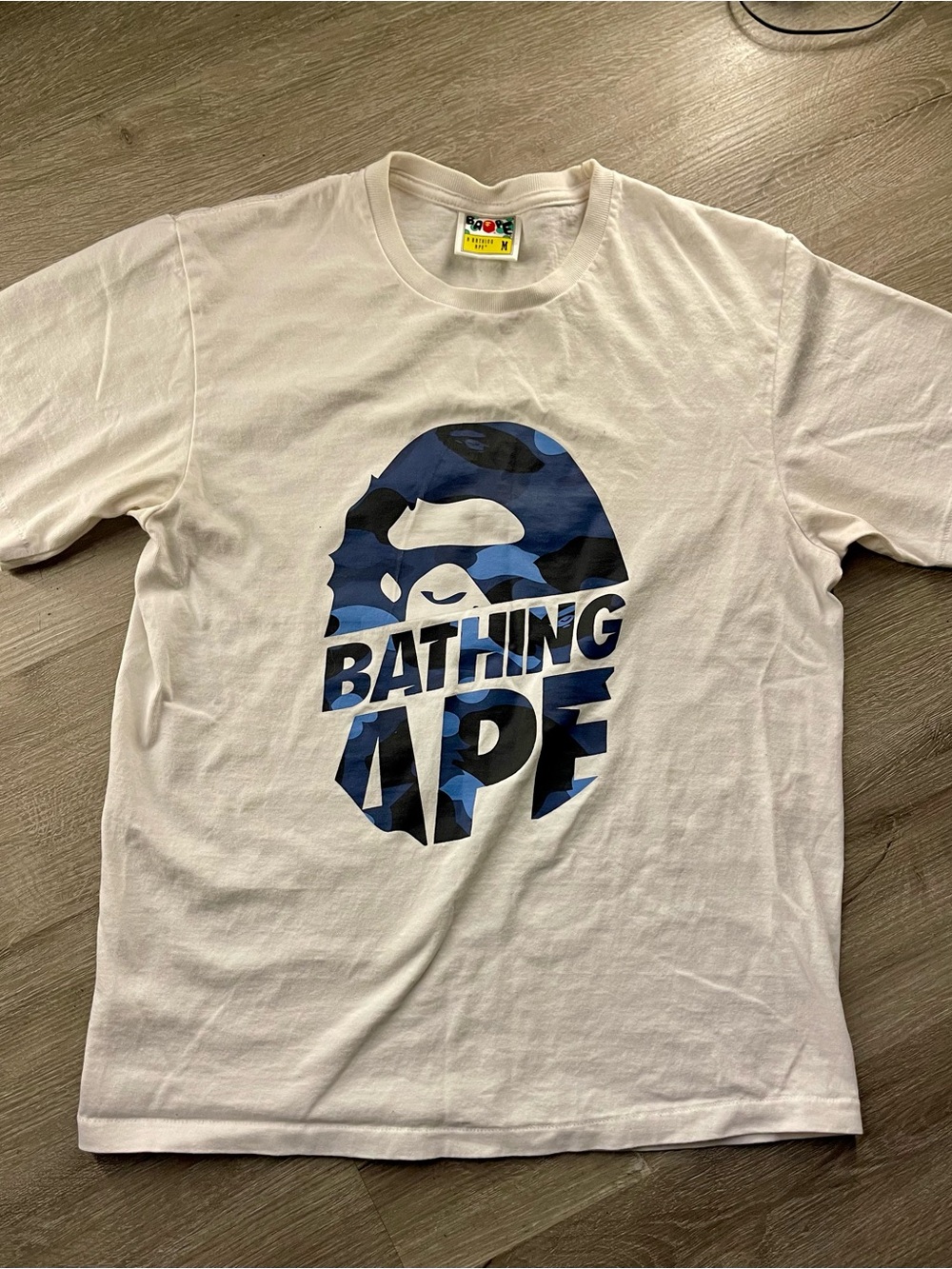 BAPE Blue Camo Ape Head  Medium T-shirt